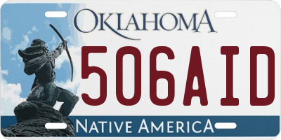 OK license plate 506AID