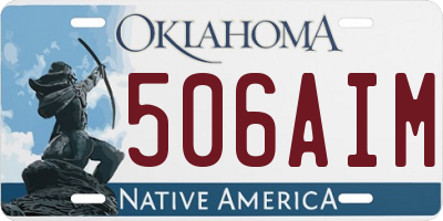 OK license plate 506AIM
