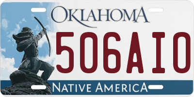 OK license plate 506AIO