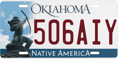 OK license plate 506AIY