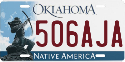 OK license plate 506AJA
