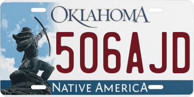 OK license plate 506AJD