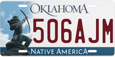OK license plate 506AJM