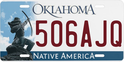 OK license plate 506AJQ