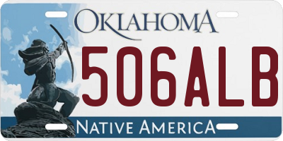 OK license plate 506ALB