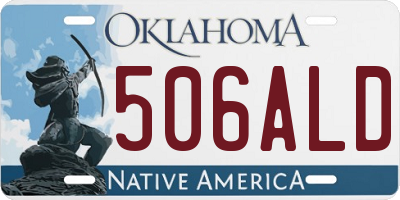 OK license plate 506ALD