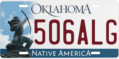 OK license plate 506ALG