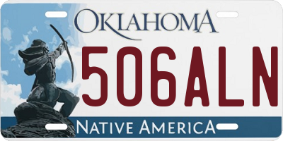 OK license plate 506ALN