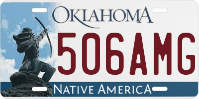 OK license plate 506AMG