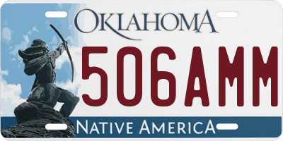 OK license plate 506AMM