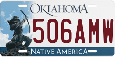 OK license plate 506AMW