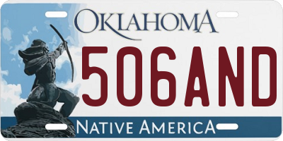 OK license plate 506AND