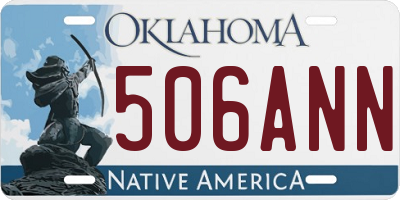 OK license plate 506ANN