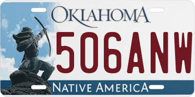 OK license plate 506ANW