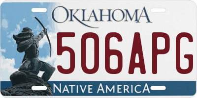 OK license plate 506APG