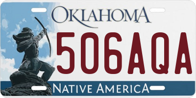 OK license plate 506AQA