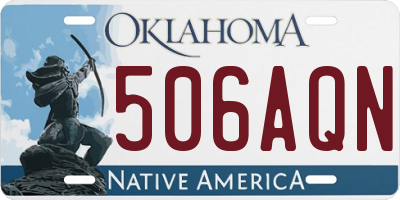 OK license plate 506AQN