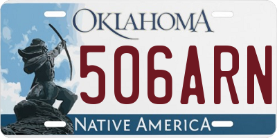 OK license plate 506ARN