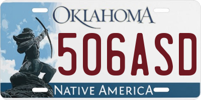 OK license plate 506ASD
