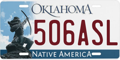 OK license plate 506ASL