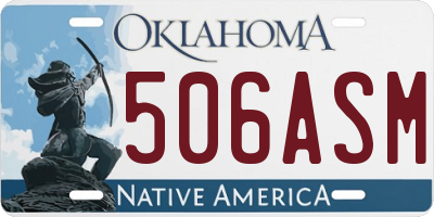 OK license plate 506ASM