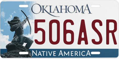OK license plate 506ASR