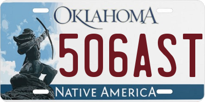 OK license plate 506AST