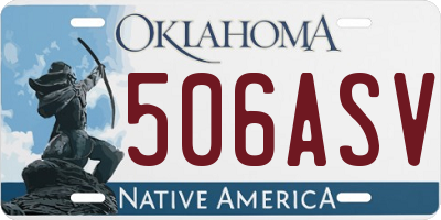 OK license plate 506ASV
