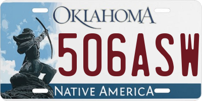 OK license plate 506ASW