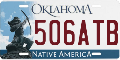 OK license plate 506ATB