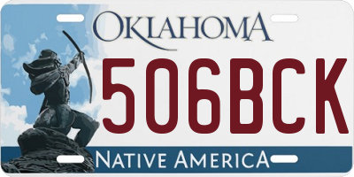 OK license plate 506BCK