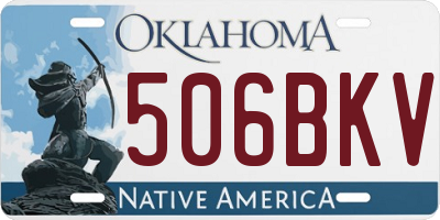 OK license plate 506BKV
