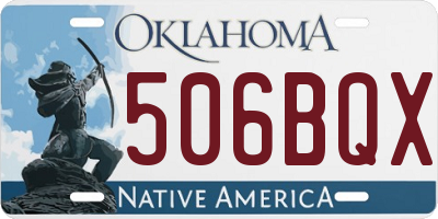 OK license plate 506BQX