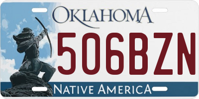 OK license plate 506BZN