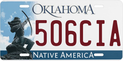 OK license plate 506CIA