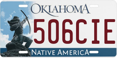 OK license plate 506CIE
