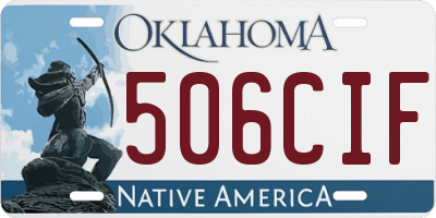 OK license plate 506CIF