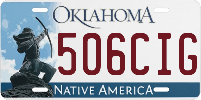 OK license plate 506CIG