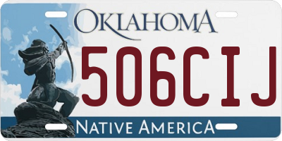 OK license plate 506CIJ
