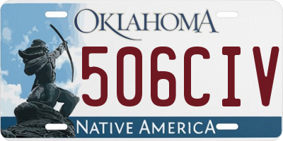 OK license plate 506CIV