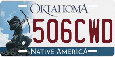 OK license plate 506CWD