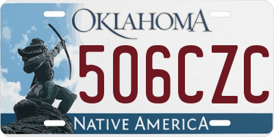 OK license plate 506CZC