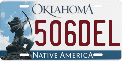 OK license plate 506DEL