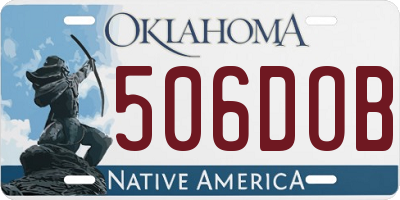 OK license plate 506DOB
