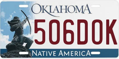 OK license plate 506DOK