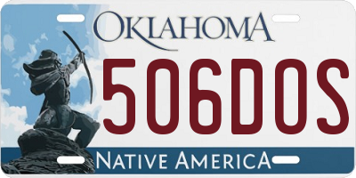 OK license plate 506DOS