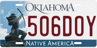 OK license plate 506DOY