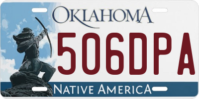 OK license plate 506DPA