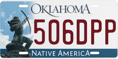 OK license plate 506DPP