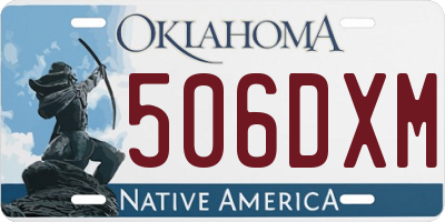 OK license plate 506DXM